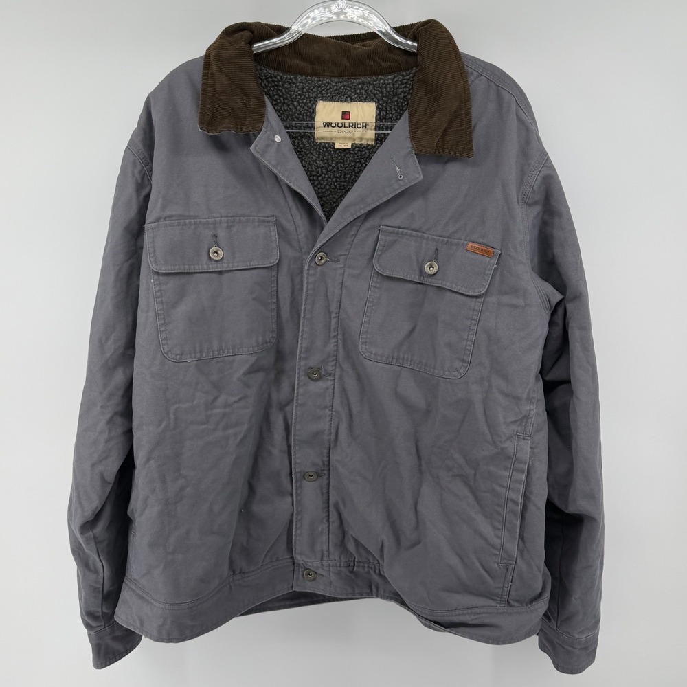 Woolrich Men's Sherpa Lined Corduroy Collar‎ Work Jacket Outdoor Casual